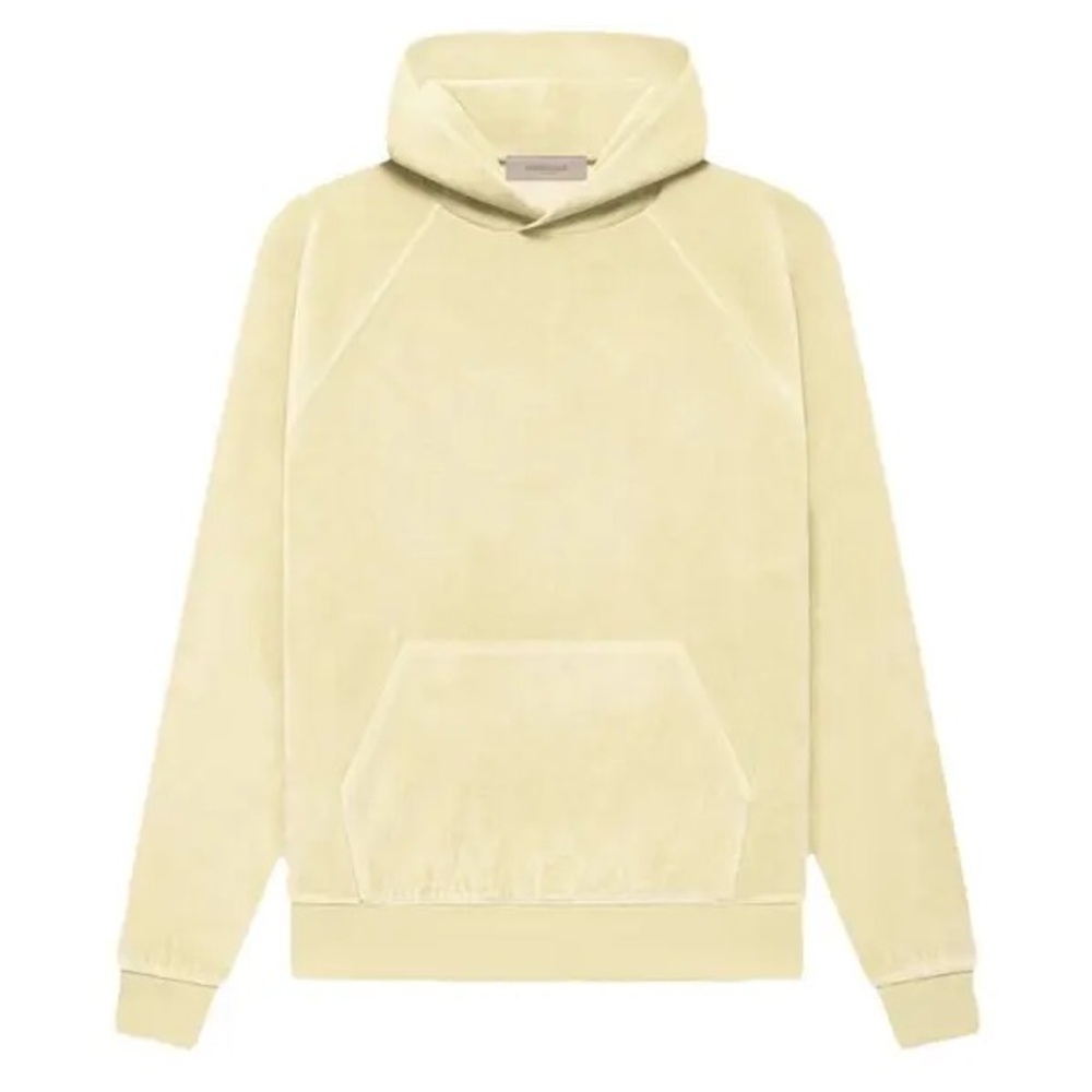 Fear of God Essentials Women's Velour Hoodie egg shell size medium